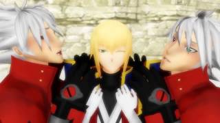 [MMD BlazBlue] Chaos of Love - Jin Kisaragi and 2 Ragnas