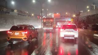 driving on a rainy and very dangerous night