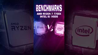 AMD Ryzen 7 7700X vs Intel Core i5 14500  #benchmark #cpu #amdvsintel