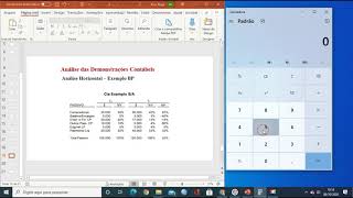 Aula   Cálculo de Analise Vertical e Análise Horizontal