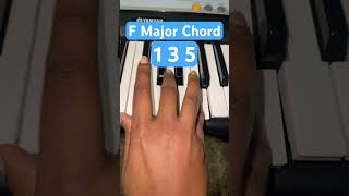 F Major Chord: F A C #pianotutorial #musiceducation #musicteacher #shortsviral #viral #musiced #fyp