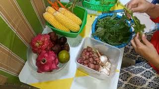 Beres-beres Dapur sampai siapkan bahan Sayur Bayam , Bakwan Jagung