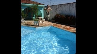 O Grande Pulo na piscina