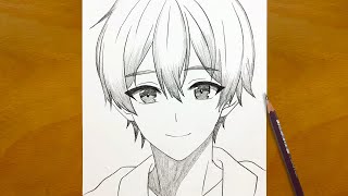 Anime Sketch | How to Draw Anime Boy Characters | Relaxing Step by Step Process