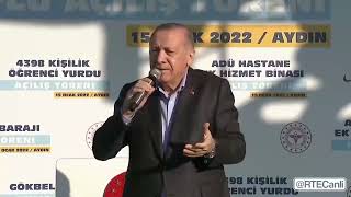 Cumhurbaşkanı Erdoğan:Bay KemalAydın’da belediye başkanına talimatı ver, elektriği ücretsiz versin.