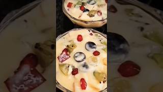 FRUIT CUSTARD RECIPE  - Super Creamy Easy Dessert 🍮🥝 #shorts #youtubeshorts