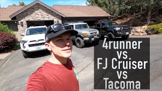 Tacoma vs 4Runner vs FJ Cruiser