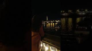 The night view of Eiffel tower from pont Alexandre III, Paris 💞 |#shorts #youtube_shorts #paris