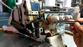 How to thread Juki MO-3314 4threads overlock