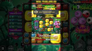 I GOT MY HUGE WIN IN SUPER MEGA MONSTER #shorts #short #slot