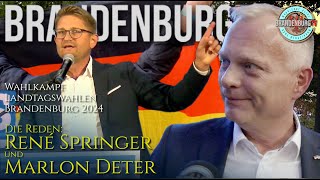 2024-09-12 René Springer und Marlon Deter - die Reden und Interviews in Werder