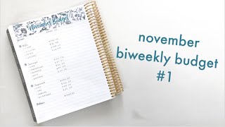 NOVEMBER 2019 BIWEEKLY BUDGET #1