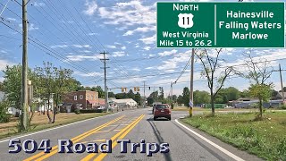 ⁴ᴷ Road Trip #978 - US-11 N - West Virginia Mile 15-26.2 - Hainesville/Falling Waters/Marlowe