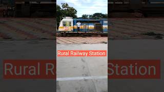 Train Travel video  Peaceful Village Rural Indian Railways Stations Passenger local people lifestyle