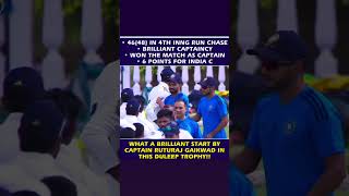 Great captaincy by Rituraj gaikwad in duleep trophy for India C #duleeptrophy#jiocinema#cricket#ipl