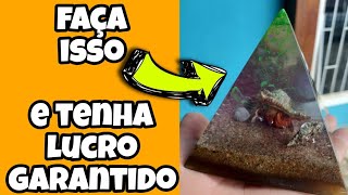 como fazer Pirâmide de resina com conchas naturais Faça você mesmo a sua