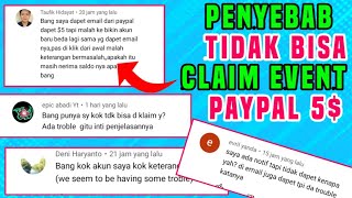 Jadi Ini Penyebab Tidak Bisa Claim Event Paypal 5$ - Penyebab Tidak Bisa Tari Event Paypal 5$