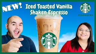 NEW Starbucks Iced Toasted Vanilla Oatmilk Shaken Espresso Review ☕️