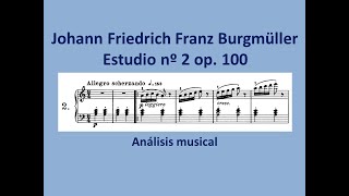 Burgmüller: Estudio nº 2  Op. 100. Arabesque. Análisis musical