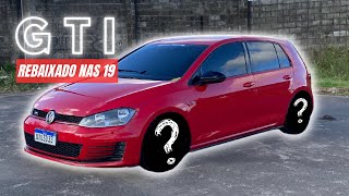 Golf mk7 GTI rebaixado na rosca e aro 19 veja o resultado 🔞👽 [ PE na cena! ] #rebaixados