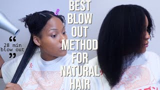 Best Blow Out Method for Natural Hair | Soft, silky, undamaged results | Quick & Easy Technique