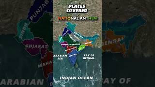 Places covered in National Anthem of India | How many states are in National Anthem? #nationalanthem