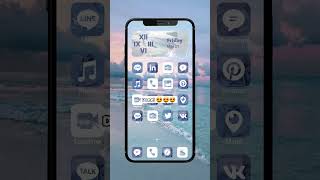 New icons this week! Get a cute Iphone iOS homescreen. Esthetic blue minimal app icons
