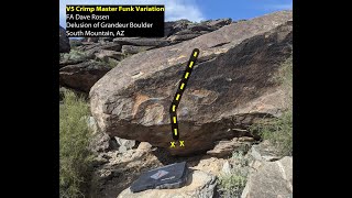 V5 Crimp Master Funk Variation, South Mountain Bouldering