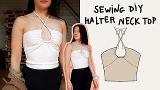 Halter Neck Summer Top DIY | Top sewing tutorial