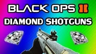 Black Ops 2: Diamond Shotguns - R870 MCS, KSG, S12, M1216 Review (Diamond Camo Gameplay)