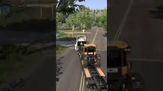 Rolniczy Transport: Ciągnik w Drodze 🚜🚛 | ATS #shorts #shortsvideo