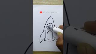 how to draw a rocket