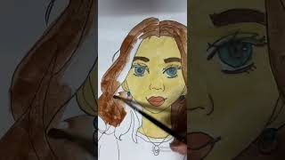 Beautiful girl drawing #drawing #girl #cute #tutorial