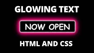 How to Make a Glowing Text in HTML and CSS - CSS Glow Animation