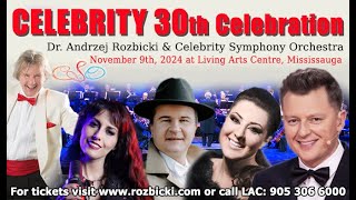 Trailer Celebrity Celebration 30 Gala November 9, 2024 at LAC Mississauga, Ontario, Canada,