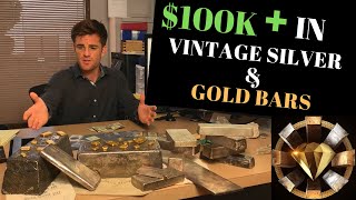 $100K + in Rare Gold and Silver Vintage Poured Ingot Bars