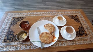 Xpulse 200T 4V Ladakh Ride Home Stay Morning Breakfast special food ! KHAMBIR ! delicious food 😋