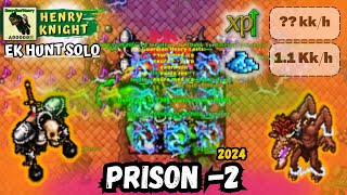 Tibia - Knight Level 1009 hunt solo Prison-2 | Ek Hunt Solo #195