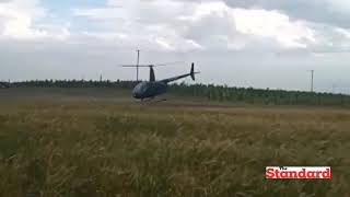 Footage of the supposed chopper that was carrying Narok Governor Samuel Ole Tunai