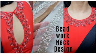 60+ Golden Pearl And Beads Creative & Easy To Make Neck Designs For Summer Dresees/Kurtis/Blouse