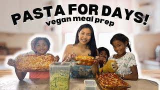 VEGAN PASTA MEAL PREP | FAMILY FRIENDLY, FRUGAL RECIPES