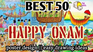 Happy Onam #posterdesign #easydrawing #ideas #schoolproject #drawingcompetition