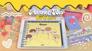 BTS Butter Planner Tour 🥞🧈 + plan with me ✏️ | kawaii mee