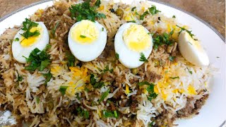 Beef Keema Biryani Recipe By Grandma's Kitchen | قیمہ بریانی بنانے کا طریقہ | Egg Keema Biryani