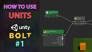 How to Use Unity-Bolt Units/Nodes #1 - Once Control Unit - Tutorial  (Visual Scripting)