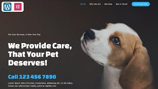 How to Create Pet Care Website In WordPress Using Elementor