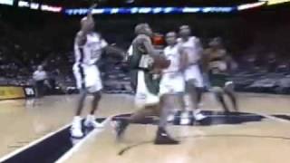 Ray Allen with a one-handed reverse dunk against San Antonio