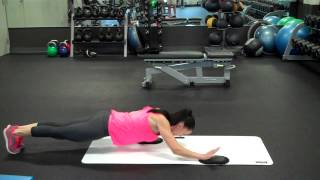 Single Arm Tricep Push Ups Using Slide Board or Valslide