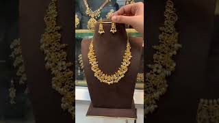 necklace//guttapusalu  necklace//earrings collections//one gram gold necklace//Order no;-8121794588.