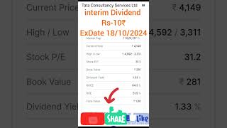 Tata Consultancy Services Ltd company dividend anaunsh